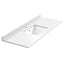 Fresca Oxford 60" Countertop with Undermount Sink - White Quartz | 1-Hole Faucet Drilling